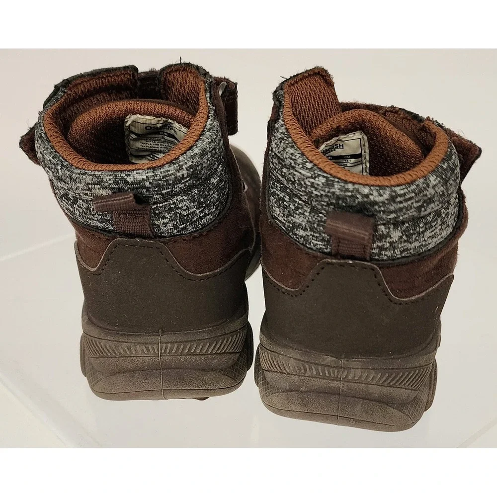 OshKosh B'Gosh Dominik Boots Kids Size 5M Toddler Brown High Top Sneakers